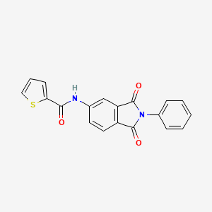 molecular formula C19H12N2O3S B1202504 N-(1,3-二氧代-2-苯基-5-异吲哚基)-2-噻吩甲酰胺 