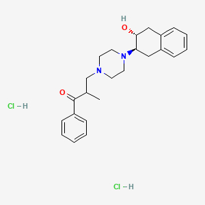 N-(3-oxo-3-phenyl-2-methylpropyl)-N'-(3-hydroxy-1,2,3,4-tetrahydro-2-naphthyl)piperazine dihydrochloride