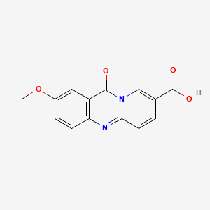 molecular formula C14H10N2O4 B1202513 2-Methoxy-11-oxo-11H-pyrido(2,1-b)quinazoline-8-carboxylic acid CAS No. 63094-36-0