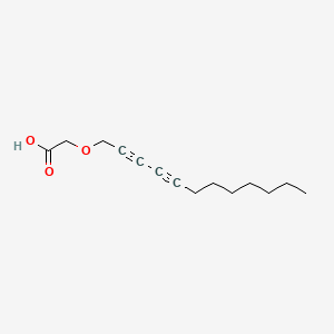 molecular formula C14H20O3 B1202517 Acetic acid, (2,4-dodecadiynyloxy)- CAS No. 179600-04-5