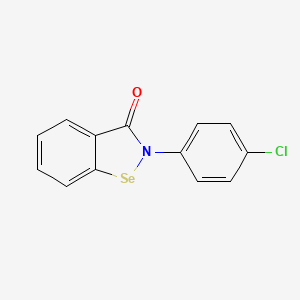 molecular formula C13H8ClNOSe B1202537 2-(4-Chlorophenyl)-1,2-benzisoselenazol-3(2H)-one CAS No. 81743-90-0
