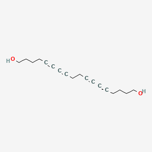 molecular formula C18H22O2 B1202539 5,7,11,13-Octadecatetrayne-1,18-diol CAS No. 76379-67-4