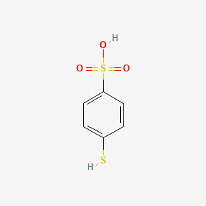 molecular formula C6H6O3S2 B1202543 4-Mercaptobenzenesulfonic acid CAS No. 7134-41-0