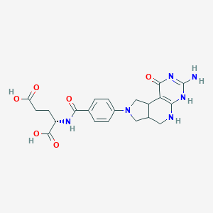 molecular formula C21H24N6O6 B120256 5,10-Methylenetetrahydro-5-deazafolic acid CAS No. 143234-78-0