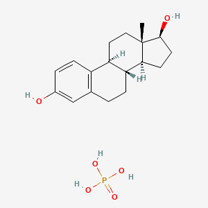 molecular formula C18H27O6P B1202562 Phosphoric acid--estra-1(10),2,4-triene-3,17-diol (1/1) 