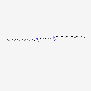 molecular formula C34H74I2N2 B12025658 Hexamethylenebis(dimethyldodecylammonium), diiodide CAS No. 27916-23-0