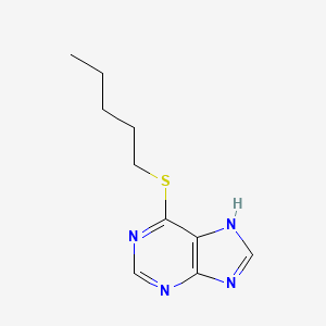 molecular formula C10H14N4S B1202577 6-(戊硫基)嘌呤 CAS No. 5443-89-0