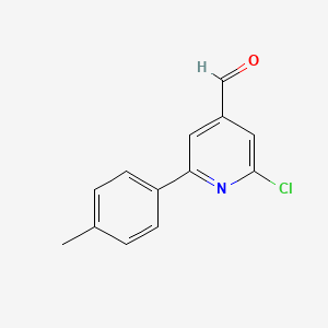 molecular formula C13H10ClNO B12025847 2-Chloro-6-P-tolylpyridine-4-carbaldehyde CAS No. 881402-39-7