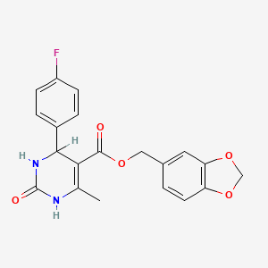 4-(4-fluorophenyl)-6-methyl-2-oxo-3,4-dihydro-1H-pyrimidine-5-carboxylic acid 1,3-benzodioxol-5-ylmethyl ester