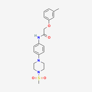 2-(3-methylphenoxy)-N-[4-(4-methylsulfonyl-1-piperazinyl)phenyl]acetamide