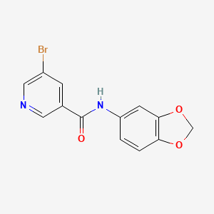 N-(1,3-benzodioxol-5-yl)-5-bromo-3-pyridinecarboxamide