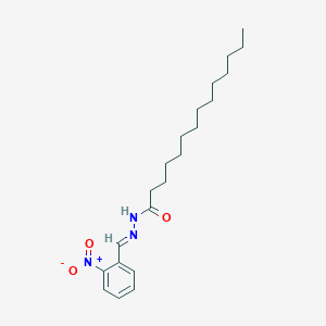 molecular formula C21H33N3O3 B12026047 N-[(E)-(2-nitrophenyl)methylideneamino]tetradecanamide 