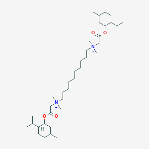 molecular formula C38H74N2O4+2 B1202616 N,N,N',N'-tetramethyl-N,N'-bis(2-{[5-methyl-2-(propan-2-yl)cyclohexyl]oxy}-2-oxoethyl)decane-1,10-diaminium 