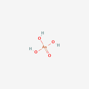 molecular formula H3AsO4<br>AsH3O4 B1202633 砷酸 CAS No. 7778-39-4