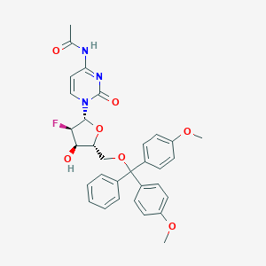 molecular formula C32H32FN3O7 B120264 N-(1-((2R,3R,4R,5R)-5-((Bis(4-methoxyphenyl)(phenyl)methoxy)methyl)-3-fluoro-4-hydroxytetrahydrofuran-2-yl)-2-oxo-1,2-dihydropyrimidin-4-yl)acetamide CAS No. 159414-98-9