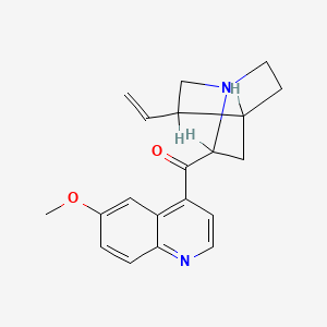 molecular formula C20H22N2O2 B1202649 (6-Methoxyquinolin-4-yl)(5-vinylquinuclidin-2-yl)methanone CAS No. 569329-55-1