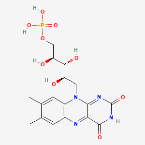 molecular formula C17H21N4O9P B1202651 Flavin mononucleotide semiquinone CAS No. 34469-63-1