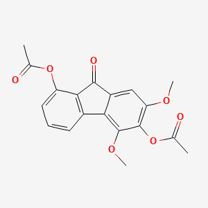 1,6-Bis(acetyloxy)-5,7-dimethoxy-9H-fluoren-9-one