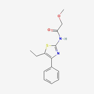 molecular formula C14H16N2O2S B1202691 N-(5-ethyl-4-phenyl-1,3-thiazol-2-yl)-2-methoxyacetamide 