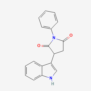 molecular formula C18H14N2O2 B1202704 3-(1H-indol-3-yl)-1-phenylpyrrolidine-2,5-dione 