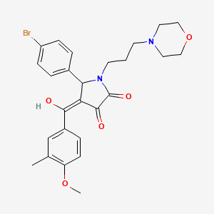 molecular formula C26H29BrN2O5 B12027055 5-(4-Bromophenyl)-3-hydroxy-4-(4-methoxy-3-methylbenzoyl)-1-[3-(4-morpholinyl)propyl]-1,5-dihydro-2H-pyrrol-2-one 