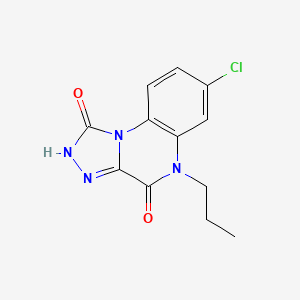 7-Chloro-5-propyl-1,2,4-triazolo(4,3-a)quinoxaline-1,4(2H,5H)-dione