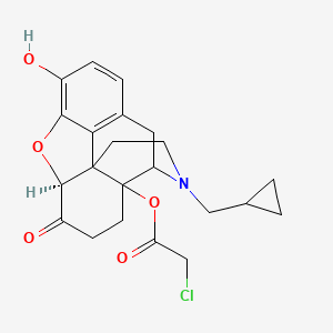 17-(Cyclopropylmethyl)-3-hydroxy-6-oxo-4,5-epoxymorphinan-14-yl chloroacetate