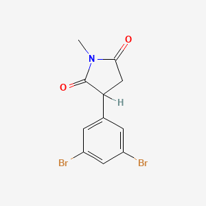 molecular formula C11H9Br2NO2 B1202728 3-(3,5-Dibromophenyl)-1-methylpyrrolidine-2,5-dione CAS No. 81199-24-8