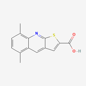 molecular formula C14H11NO2S B1202731 5,8-Dimethylthieno[2,3-b]quinoline-2-carboxylic acid CAS No. 333312-09-7