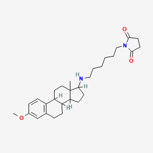 molecular formula C29H42N2O3 B1202739 1-[6-[(3-Methoxy-13-methyl-6,7,8,9,11,12,14,15,16,17-decahydrocyclopenta[a]phenanthren-17-yl)amino]hexyl]pyrrolidine-2,5-dione 