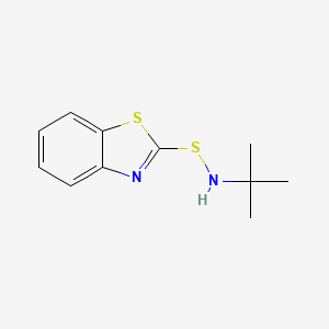 molecular formula C11H14N2S2 B1202740 N-tert-Butyl-2-benzothiazolesulfenamide CAS No. 95-31-8