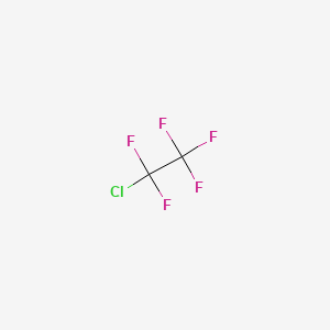molecular formula C2ClF5<br>CClF2-CF3<br>C2ClF5 B1202741 Chloropentafluoroethane CAS No. 76-15-3