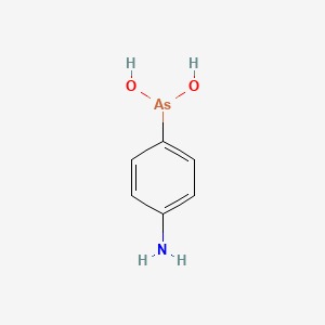 molecular formula C6H8AsNO2 B1202754 (4-Aminophenyl)arsonous acid CAS No. 68615-34-9