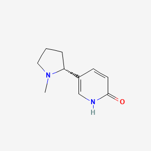 molecular formula C10H14N2O B1202756 (R)-5-(1-Methylpyrrolidin-2-yl)pyridin-2(1H)-one CAS No. 22956-40-7