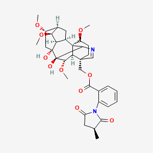 molecular formula C35H44N2O10 B1202761 Anhwiedelphinine 