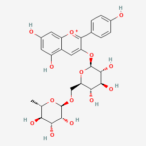 molecular formula C27H31O14+ B1202771 天竺葵红素 3-O-芸香糖苷 
