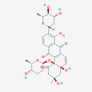 (3R,4aR,12bS)-9-[(2R,4R,5S,6R)-4,5-dihydroxy-6-methyloxan-2-yl]-3,4a,8-trihydroxy-12b-[(2S,5S,6S)-5-hydroxy-6-methyloxan-2-yl]oxy-3-methyl-2,4-dihydrobenzo[a]anthracene-1,7,12-trione