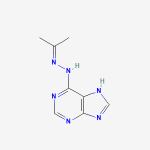 2-Propanone, 2-(9H-purin-6-yl)hydrazone