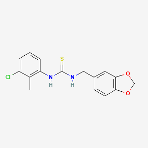 molecular formula C16H15ClN2O2S B1202780 1-(1,3-Benzodioxol-5-ylmethyl)-3-(3-chloro-2-methylphenyl)thiourea 