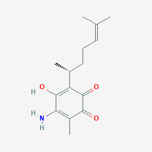 molecular formula C15H21NO3 B1202781 Aminoperezone 