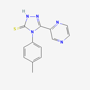 molecular formula C13H11N5S B1202784 4-(4-甲基苯基)-5-(吡嗪-2-基)-4H-1,2,4-三唑-3-硫醇 CAS No. 113399-90-9