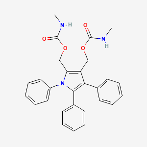 molecular formula C28H27N3O4 B1202804 1,2,3-Triphenyl-4,5-bis(hydroxymethyl)pyrrole bis(N-methylcarbamate) CAS No. 72572-65-7