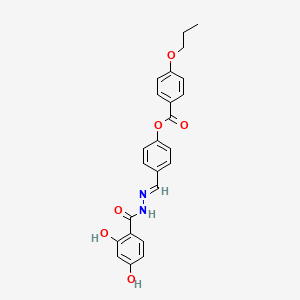 molecular formula C24H22N2O6 B12028059 [4-[(E)-[(2,4-dihydroxybenzoyl)hydrazinylidene]methyl]phenyl] 4-propoxybenzoate CAS No. 765274-45-1