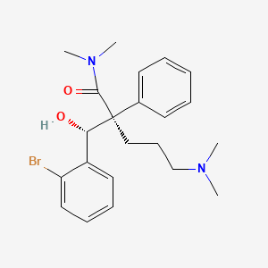 molecular formula C22H29BrN2O2 B1202822 (2S)-2-[(R)-(2-bromophenyl)-hydroxymethyl]-5-(dimethylamino)-N,N-dimethyl-2-phenylpentanamide CAS No. 143305-97-9