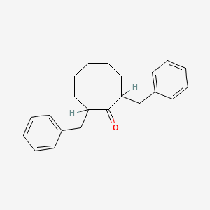 molecular formula C22H26O B1202825 2,8-Dibenzylcyclooctanone CAS No. 38104-15-3