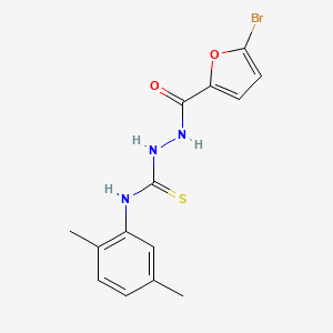 molecular formula C14H14BrN3O2S B1202829 1-[[(5-Bromo-2-furanyl)-oxomethyl]amino]-3-(2,5-dimethylphenyl)thiourea 
