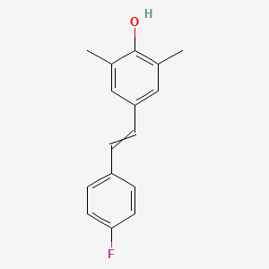molecular formula C16H15FO B1202852 4-[2-(4-Fluorophenyl)ethenyl]-2,6-dimethylphenol 