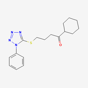 1-Cyclohexyl-4-(1-phenyl-5-tetrazolyl)thio-1-butanone