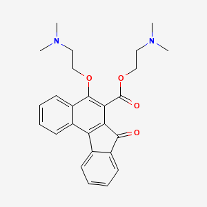 molecular formula C26H28N2O4 B1202864 7H-Benzo(c)fluorene-6-carboxylic acid, 5-(2-(dimethylamino)ethoxy)-7-oxo-, 2-(dimethylamino)ethyl ester CAS No. 86918-67-4