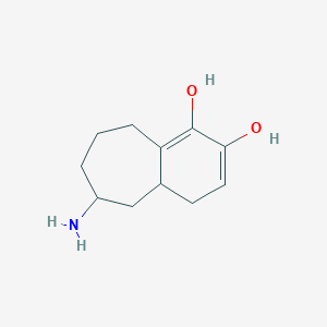 molecular formula C11H17NO2 B1202869 6-amino-4a,5,6,7,8,9-hexahydro-4H-benzo[7]annulene-1,2-diol CAS No. 90109-12-9